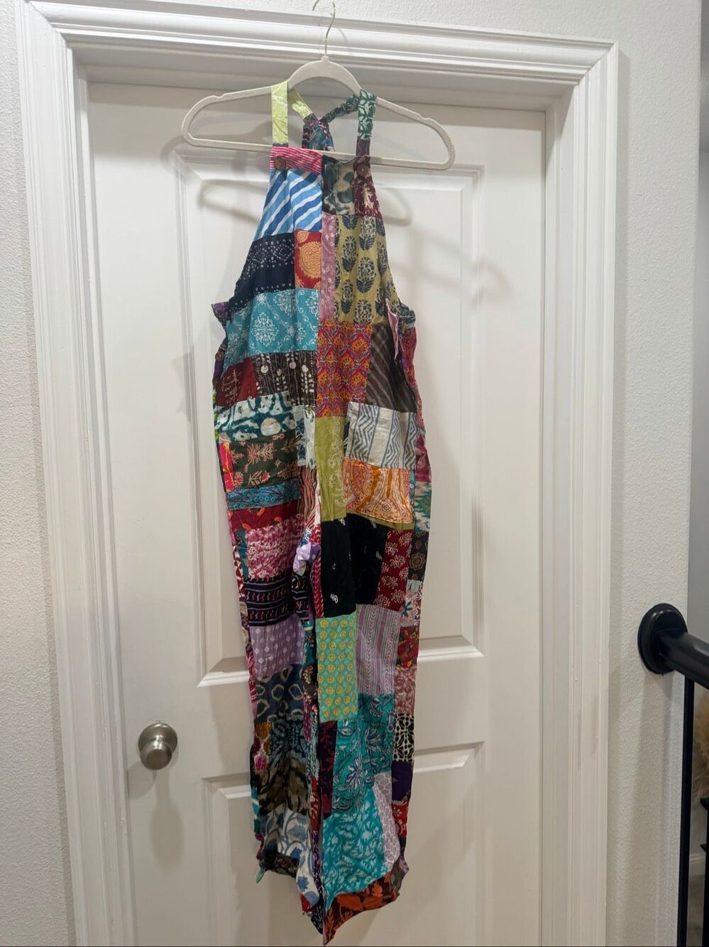 Kathmandu Imports Boho Patchwork Jumpsuit Size M Hippie Festival Overalls
